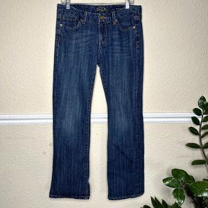7 Seven For All Mankind Jeans Womens 30 Blue Bootcut Low Rise Dark Stone Wash